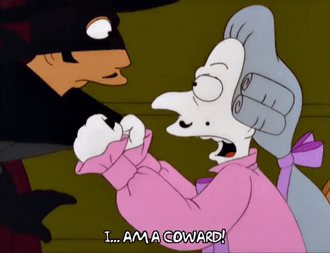 The Simpson Coward Epic Zoro GIF