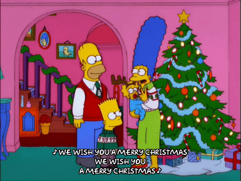 The Simpson Family Religious Merry Christmas GIF