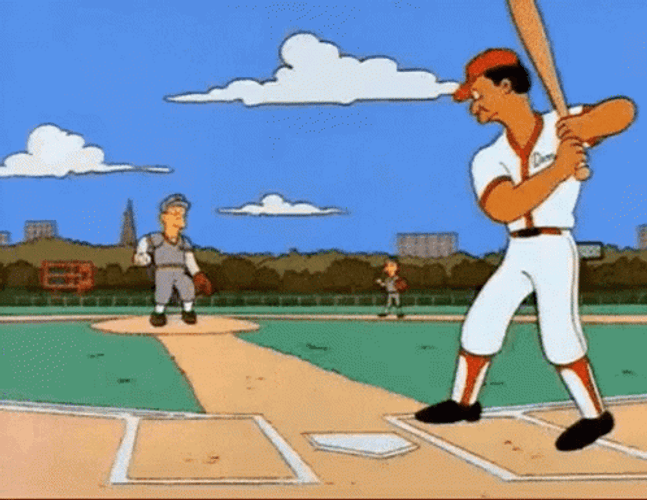 The Simpson Home Run Baseball Hit GIF