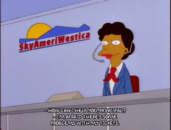 The Simpson Principal Seymour Skinner Calling Customer Service GIF