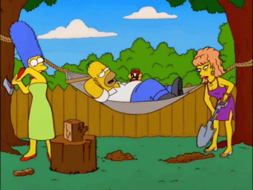 The Simpson Wood Chop GIF