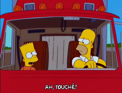 The Simpsons Ah Touche GIF