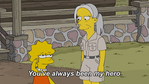 The Simpsons Animation You've Always Been My Hero GIF