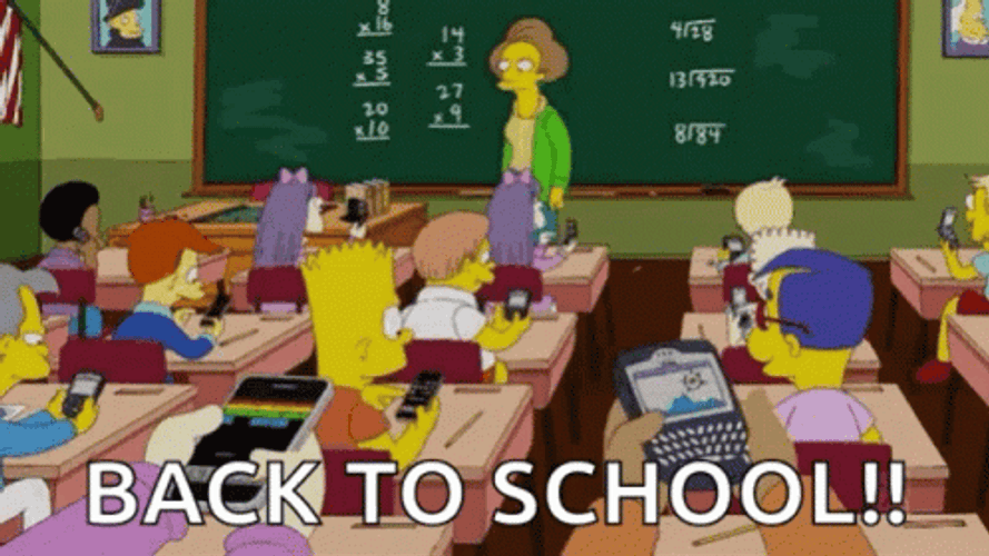 The Simpsons Back To School Class GIF