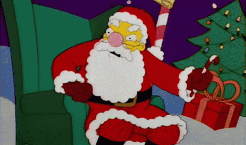 The Simpsons Bad Santa GIF