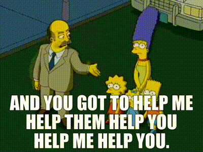 The Simpsons Begging Help Me Help You GIF