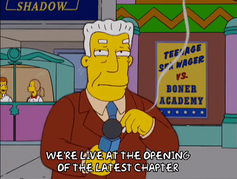 The Simpsons Book Movie Ticket During Opening GIF