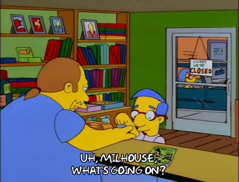 The Simpsons Book Store Opening Twenty Four Seven GIF