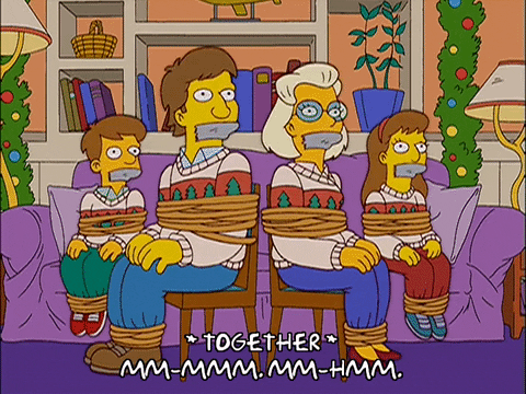 The Simpsons Characters Gagged GIF