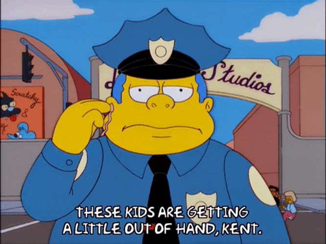 The Simpsons Chief Wiggum That Escalated Quickly GIF
