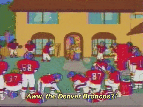 The Simpsons Denver Broncos GIF