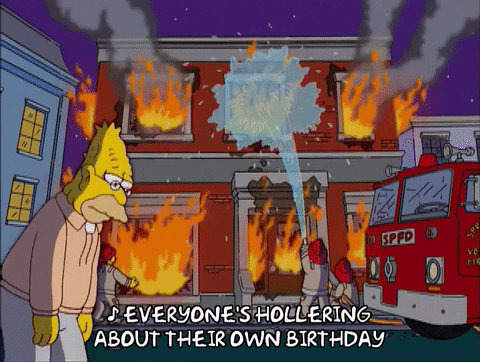 The Simpsons Everyone's Hollering About Their Own Birthday GIF