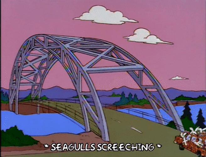 The Simpsons Family Trip Seagull Screeching GIF