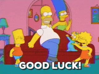 The Simpsons Good Luck Meme GIF