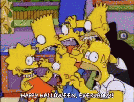 The Simpsons Happy Halloween Everybody GIF