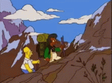 The Simpsons Hiking Mountain GIF