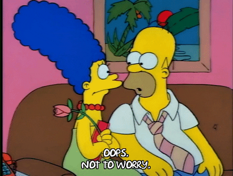 The Simpsons Homer And Marge Hang Up Phone GIF