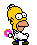 The Simpsons Homer Sticker GIF