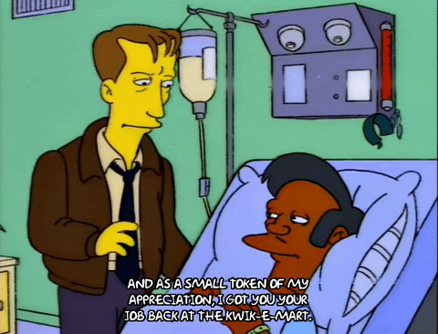 The Simpsons James Woods And Apu At Hospital GIF