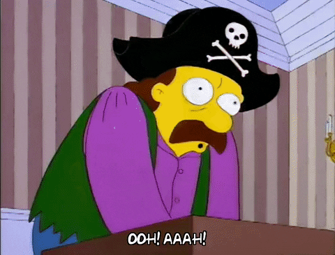 The Simpsons Jolly Roger Hat GIF