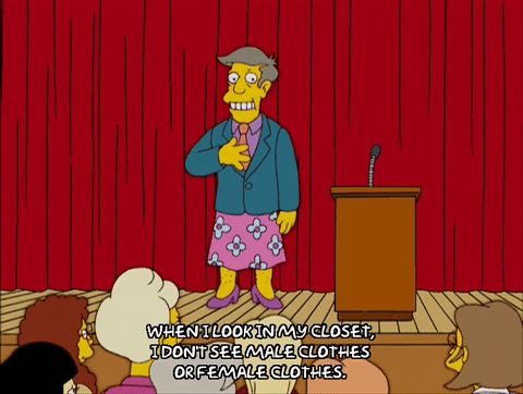 The Simpsons Kent Brockman Floral Mini Skirt GIF
