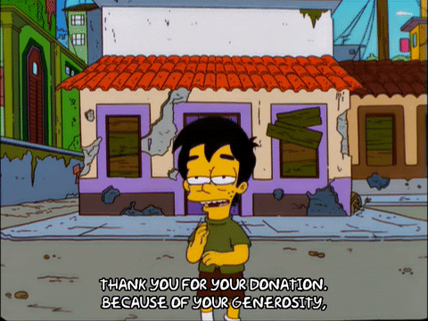 The Simpsons Kid Donation GIF