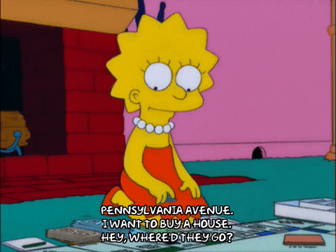 The Simpsons Lisa Monopoly Money GIF