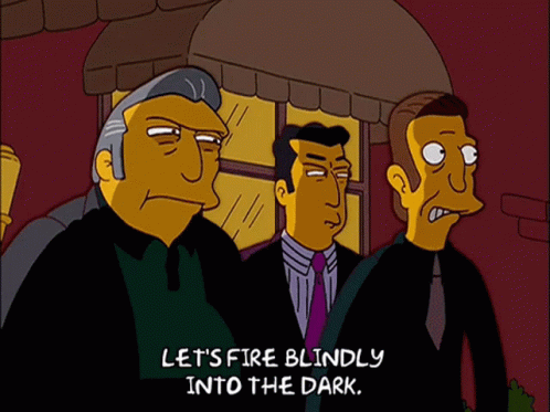 The Simpsons Mafia Fire Blindly GIF