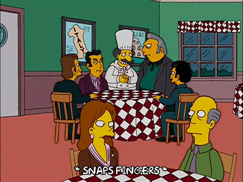 The Simpsons Mafia Leaving The Restaurant GIF