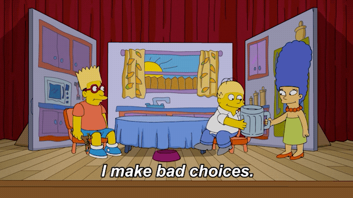 The Simpsons Making Self Destruct Choices GIF