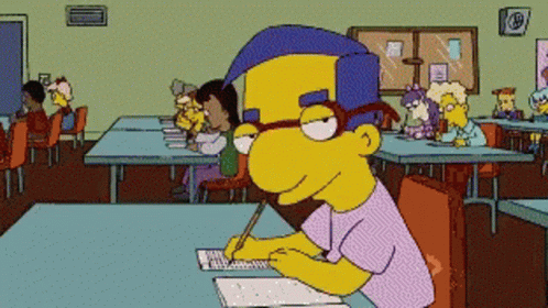 The Simpsons Milhouse Eyebrow Raise GIF