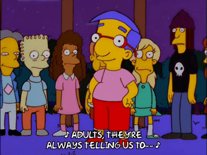 The Simpsons Milhouse Van Houten Hip Thrust GIF