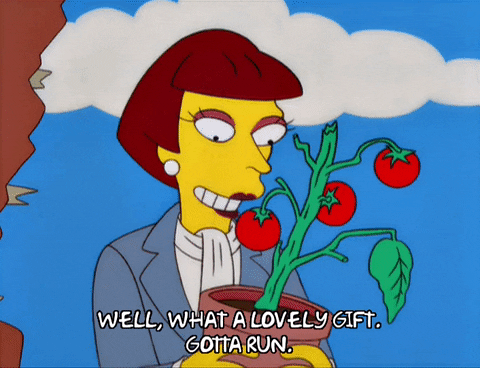 The Simpsons Mindy With Tomato Plant GIF