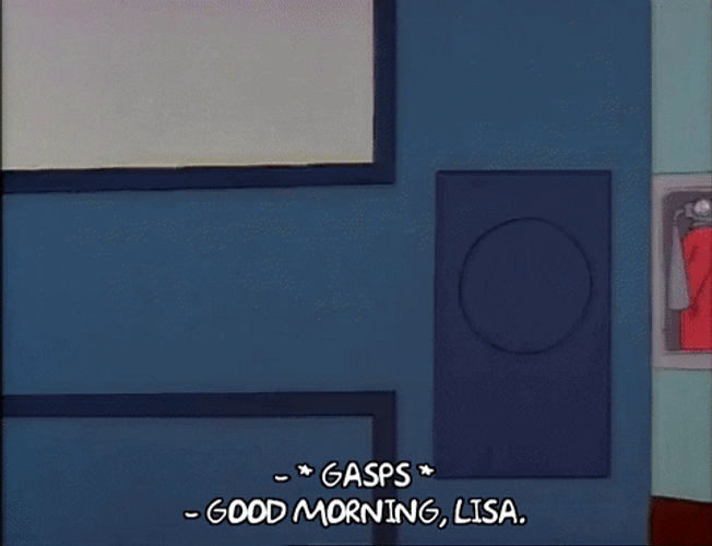 The Simpsons Ms. Hoover Good Morning Cartoon GIF