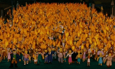 The Simpsons People's Riot GIF