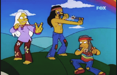 The Simpsons Playing Hippie GIF
