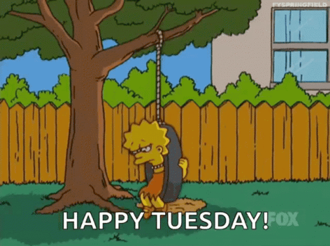 The Simpsons Sad Happy Tuesday GIF