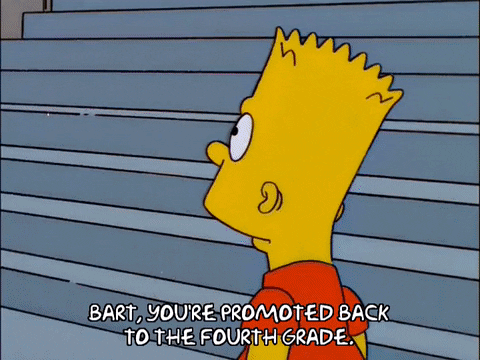 The Simpsons Sitcom Bart Fourth Grade Promotion GIF