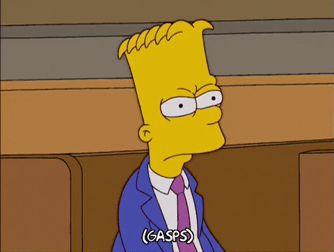 The Simpsons Sitcom Bart Simpson Realization Shocked GIF