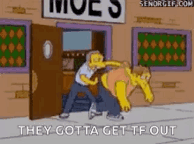 The Simpsons Sitcom Gotta Get Tf Out GIF