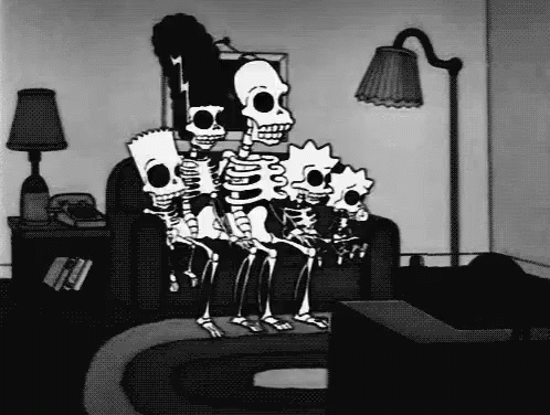 The Simpsons Skeleton Family GIF