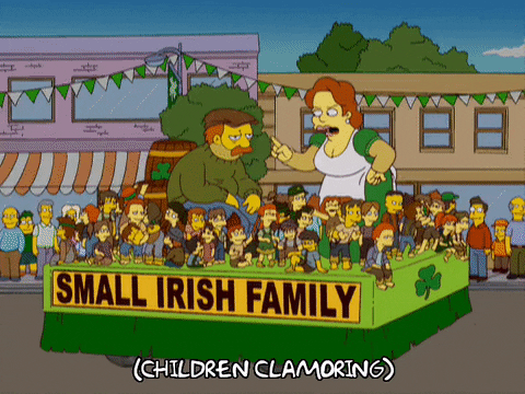 The Simpsons Small Irish Family GIF