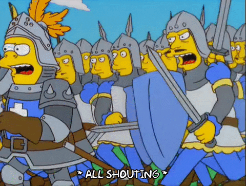 The Simpsons War In Full Send GIF