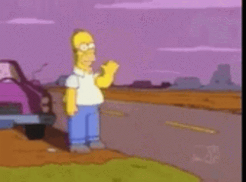 The Simpsons Waving Goodbye GIF
