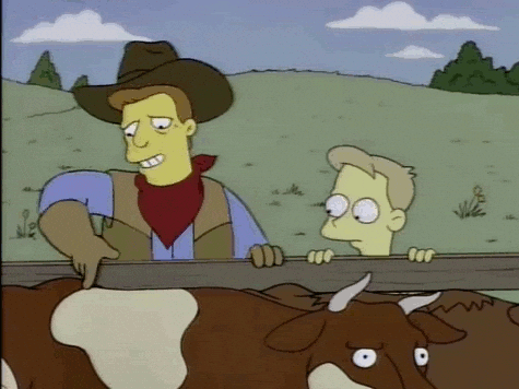 The Simpsons Where's The Beef In The Farm GIF