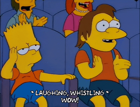 The Simpsons Whistling Claps GIF