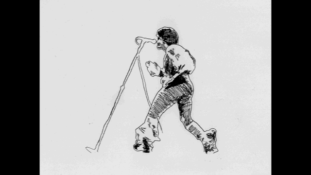 The Sketched James Brown Dancing GIF