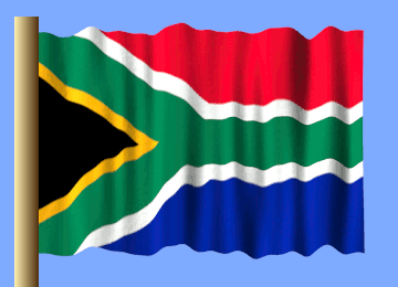 The South African Flag Is Flying In The Wind GIF