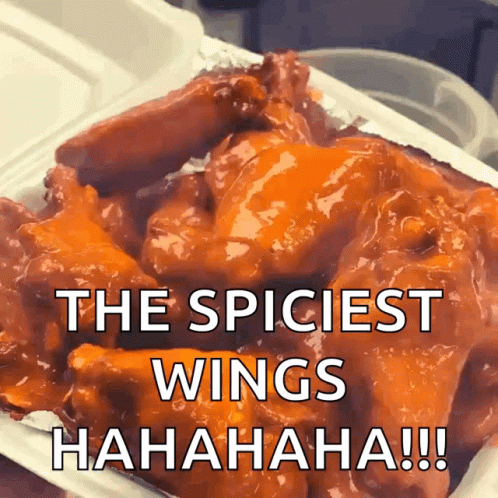 The Spiciest Chicken Wing GIF