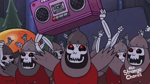 The Strange Chores Dancing Skeleton Meme GIF